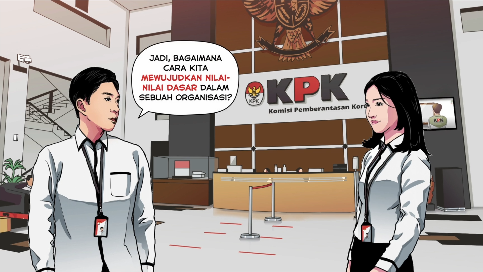 Applying the visual novel format in developing an interactive learning video on the KPK's Code of Ethics material